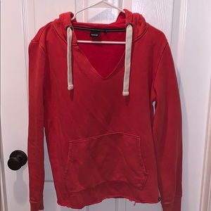 V-neck hoodie